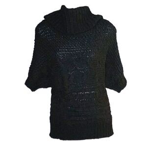 Dark grey cable knit sweater XS